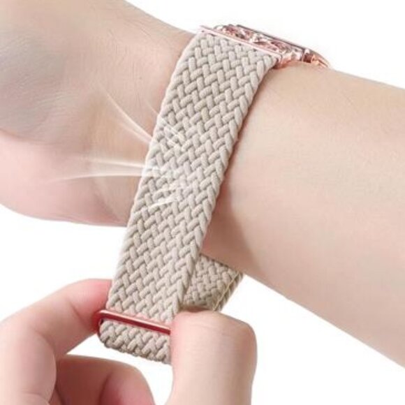 NEW Stretchy Rose Gold Buckle Fashion Apple Watch Band - Picture 4 of 5